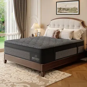Artluxy 14" Full Hybrid Mattress, Gray Black Medium Firm Mattress with Cooling Gel Memory Foam, Motion Isolation Pocket Springs, CertiPUR-US Certified for Pressure Relief   bridge kids mattress clearance