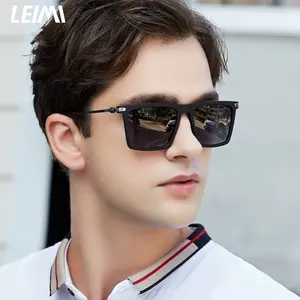 LEIMI Men's Polarized Square TAC Sunglasses, UV400 Protection, Anti-Glare, Lightweight Comfort Fit for Driving, Fishing, Fashion Eyewear, Men’s Sunglasses