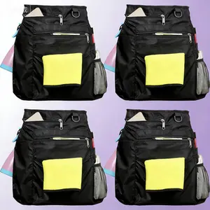 Durable Work Apron with 8 Pockets, Waterproof Cleaning Apron for Housekeeping, Heavy Duty Utility Apron with Multiple Pockets, Adjustable Caddy Costume for Cleaning Supplies, Reusable Professional Apron