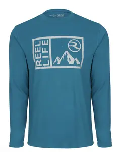 Reel Life Men's Long Sleeve UPF+50 UV Protection Lightweight & Breathable Durable Fabric Double Brushed 100% Polyester