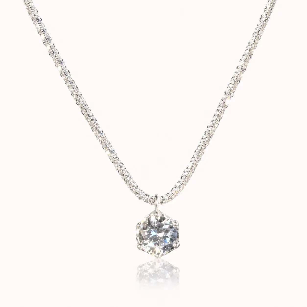  Dainty Shimmer  Chain Cubic Zirconia Pendant Necklace & Bracelet Kit, Minimal INS Thin Clavicle Chain Waterproof Electroplated Metal Elegant Daily Stack Jewelry Gift For Her Matching Charm Heart  trendy woman party minimalist wear jewelry accessory men