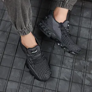 Men's Steel Toe Sneakers Lightweight Anti-Smash Safety Shoes Comfortable Composite Toe Work Shoes Breathable Kevlar Footwear