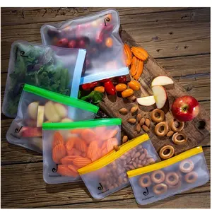 Reusable Ziplock bags for storage. Lunch bags. Storage bags for kitchen. Eco friendly bags. Reusable plastic