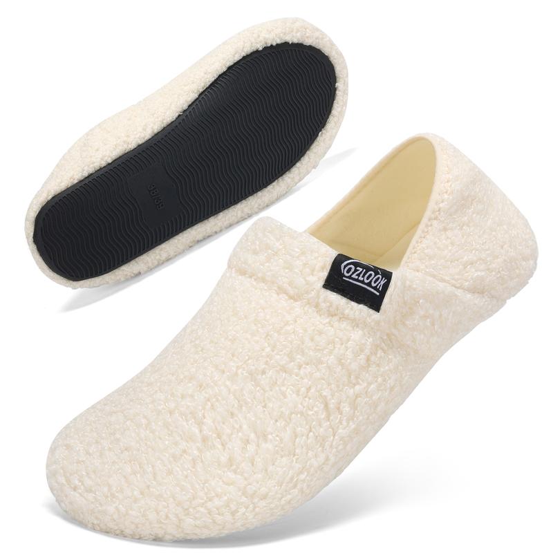 Unisex Winter Warm Casual Slippers - Soft Polyester, Non-Slip Sole, Slip-On, Comfortable Indoor Slipper for Home Travel, Portable Indoor-Outdoor Footwear
