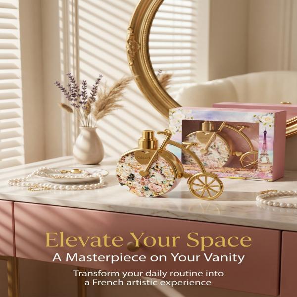 Deold  Bicycle Design Rose Perfume Eau de Parfum Spray for Women, Fruity, Floral & Woody Fragrance Notes,