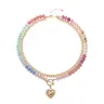 Women's Boho Adjustable Length Collarbone Chain - Vibrant Beaded Accents, Stackable Heart Pendant, Unisex Summer Costume Jewelry - Pairs with Tees, Dresses, or Denim, Gifts for Women, Adjustable Length Necklace