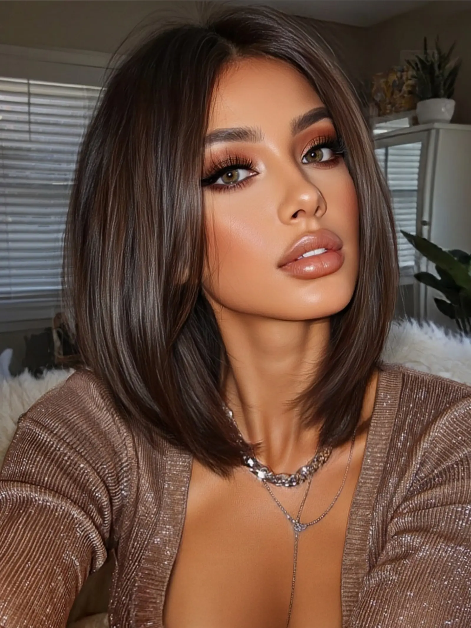 13x4 Synthetic Lace Front Bob Wig, 10-Inch Short Straight Bob, Heat-Resistant Soft & Realistic Hair, Breathable Cap, Beginner-Friendly Daily Wig for Women