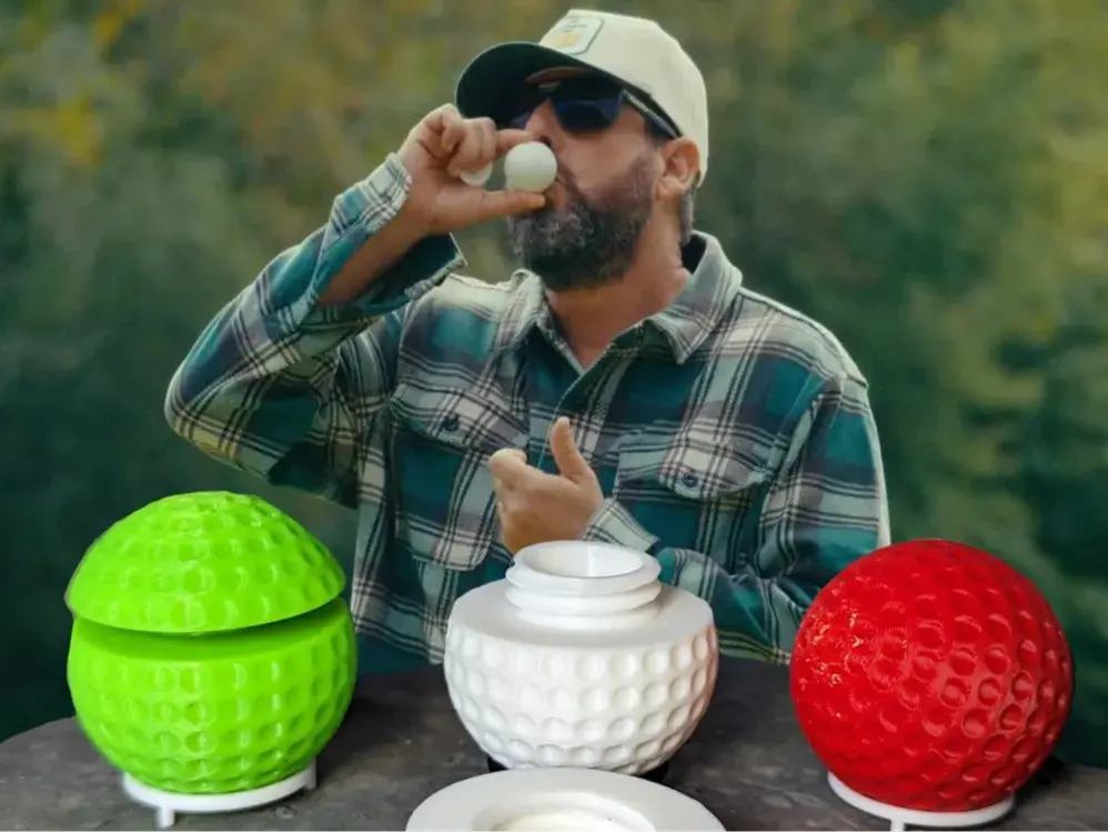 Happy Gilmore Golf Ball Flask - Pack of 3, Includes Green White & Red Options for Golf Enthusiasts