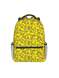 Little yellow duck pattern full print backpack Casual Printed Backpack