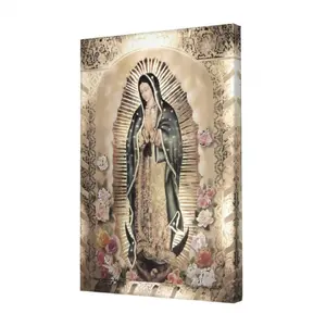 Virgin of Guadalupe Framed Canvas Art - Religious Wall Decor for Bedroom, Unique Gift Idea,Suitable for bedroom, living room, kitchen, office, and bathroom wall decorations