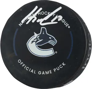 Filip Hronek Vancouver Canucks Autographed Official Game Puck - Fanatics Authentic Certified