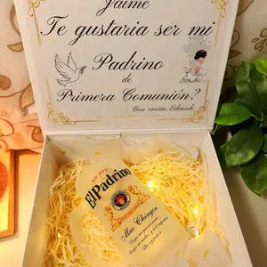 Padrino proposal gift for comunion with a beautiful frosted finish glass 16oz Drinkware