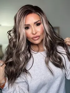 AISOM Greta Iced Mocha Loose Wave 13x4 Free Part Lace Front Wig with Scandinavian Hairline Glueless Wig Low Density 22" Women Wig Daily Use