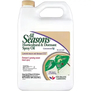 All Seasons Horticultural & Dormant Spray Oil, 128 oz Concentrate, Disease Prevention and Insect Killer for Organic Gardening