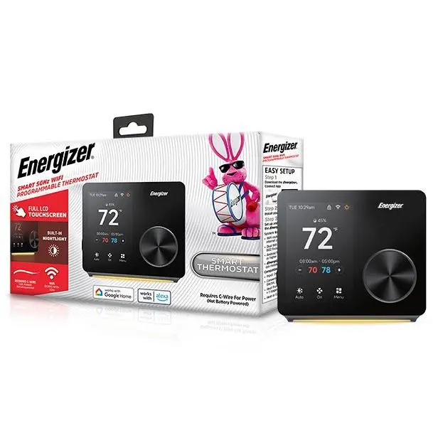 Energizer Smart Wi-Fi Thermostat with Nightlight Energizer Smart Wi-Fi Thermostat with Nightlight