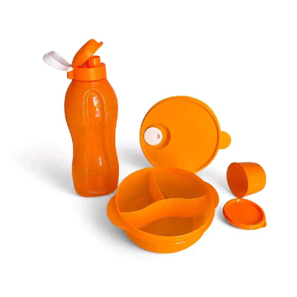 Tupperware Orange Lunch Set