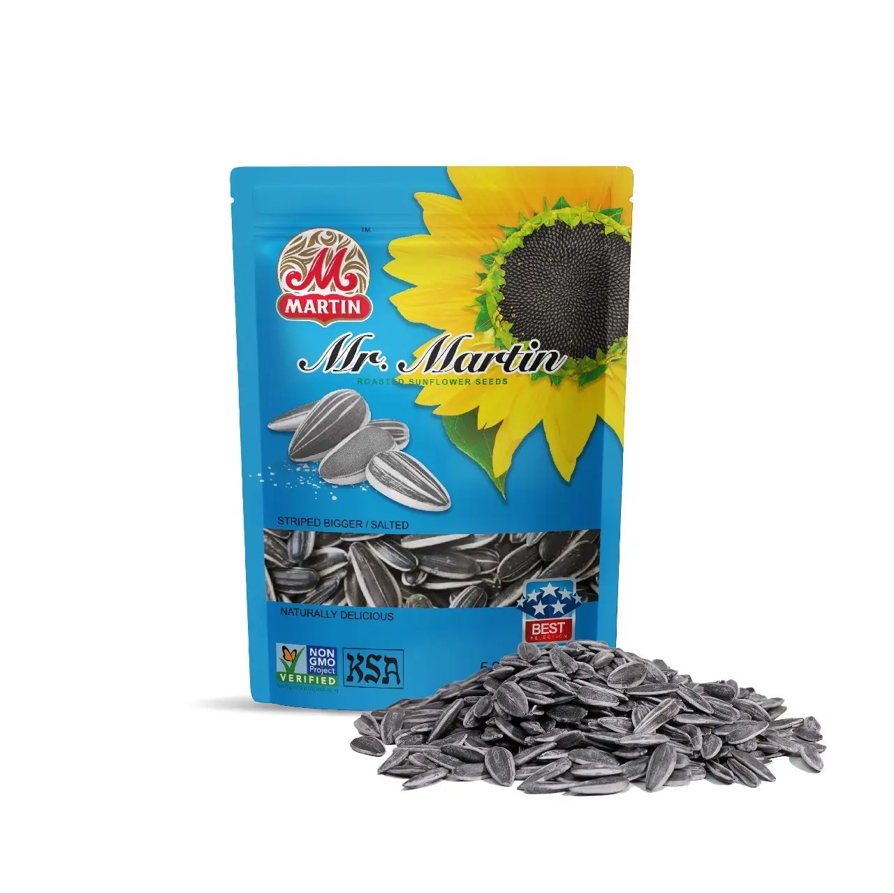 Mr. Martin Freshly Roasted Salted Stripped InShell Sunflower Seeds Snack