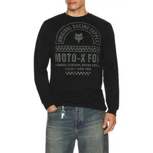 Fox Racing Finish Line Long Sleeve Tee in Black