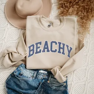 Beachy Sweatshirt - Perfect for Summer and Beach Vacation Vibes, Summer Sweatshirt - Ideal Beach Vacation Gift for Women