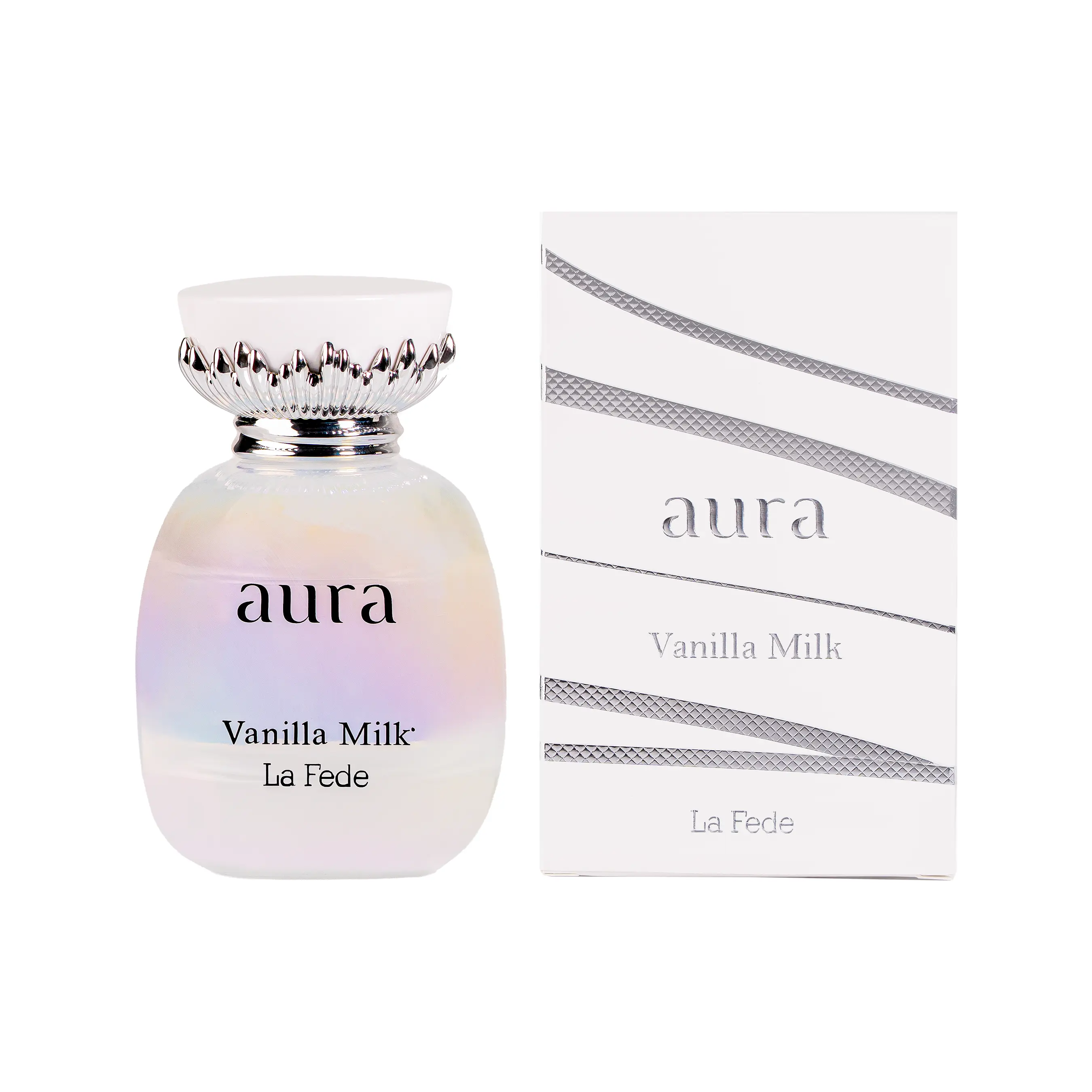 Khadlaj La Fede Aura Vanilla Milk for Unisex Eau de Parfum Spray, 3.4 Ounce