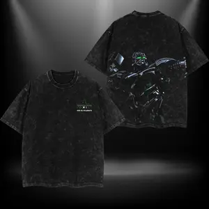 Zeus - Real Steel Menswear Gift for movie fans Top Apparel Classic Oversized Seamless Simple Straight Man designer shirts Men's Regular Fit Floral Print Tee Heavyweight Cotton T-Shirts