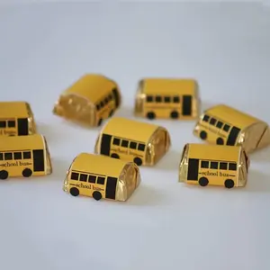 10 Bus Theme Chocolate Packaging Stickers, Creative Snack Labels for Kindergarten/primary School Back-To-School Parties, Student Gifts