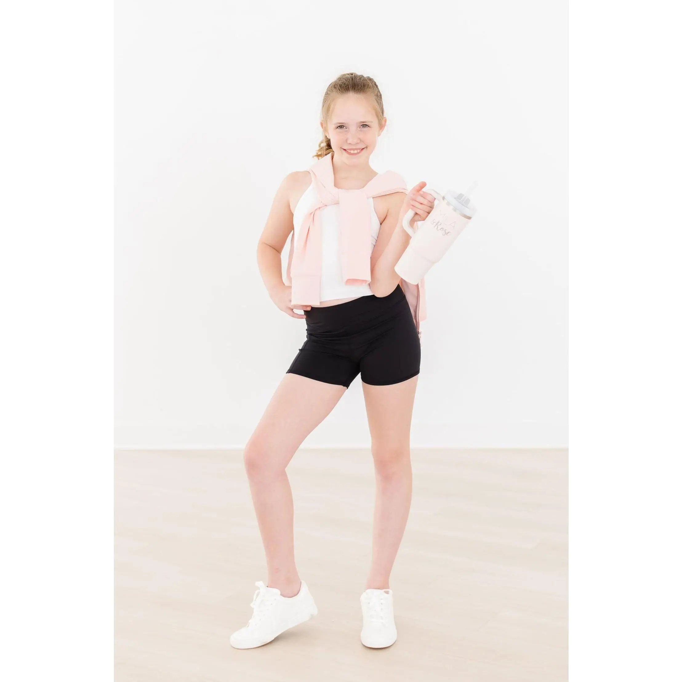 Balanced Black Active Shorty Shorts