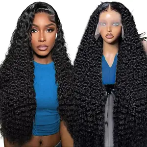 Trendy Water Wave Human Hair Wig 13x6 HD Skin Melt Lace Pre Plucked 180% Density Glueless Wear And Go Long Lasting Curls Multi Occasion Tangles Free Realistic