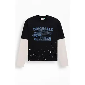 GUESS Originals Men's Originals Auto Repair 2fer Long Sleeve T-Shirt - Multicolor