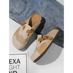 Unisex Birk Sandals, Comfortable Patchwork Design, Casual All-Season Shoes, Perfect Gift, Easy to Match, Durable and Soft Material, Footwear