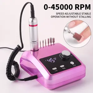 Professional Electric Nail Drill Machine Low Noise, Vibration,Rechargeable 45000RPM Efile for Gel Art Remover & Polish for Acrylic Nail Drills