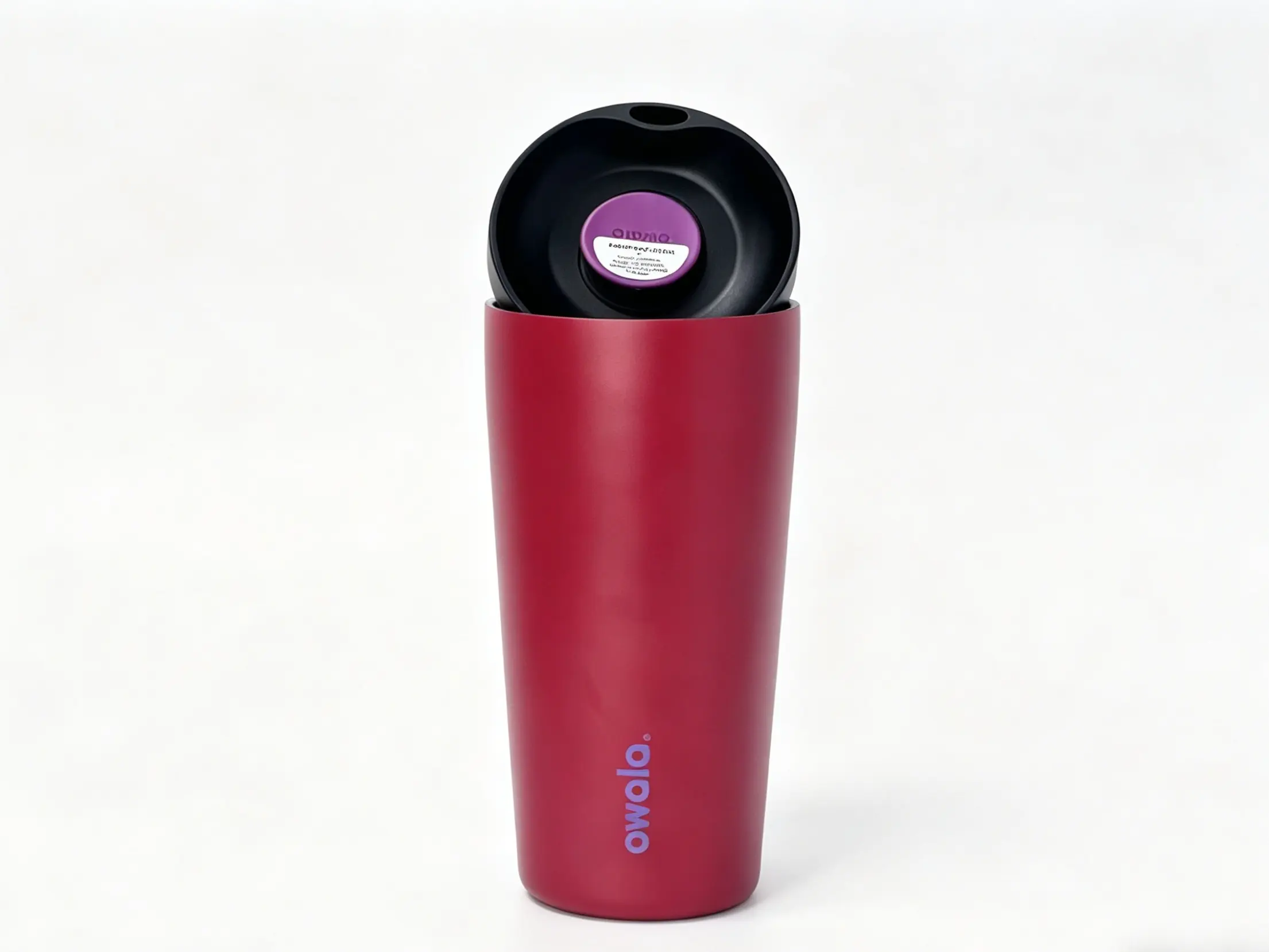 Owala 20oz Stainless Steel Insulated Vacuum Water Bottle - BPA-Free, Leak-Proof, Flip Lid, Portable, Car Cup Holder-Fit, 7-12H Insulation, Anti-Scalding, Heat Resistant, Casual Printed Drinkware, Burgundy Kitchenware, Father's Day Gift for Kids & Adults,