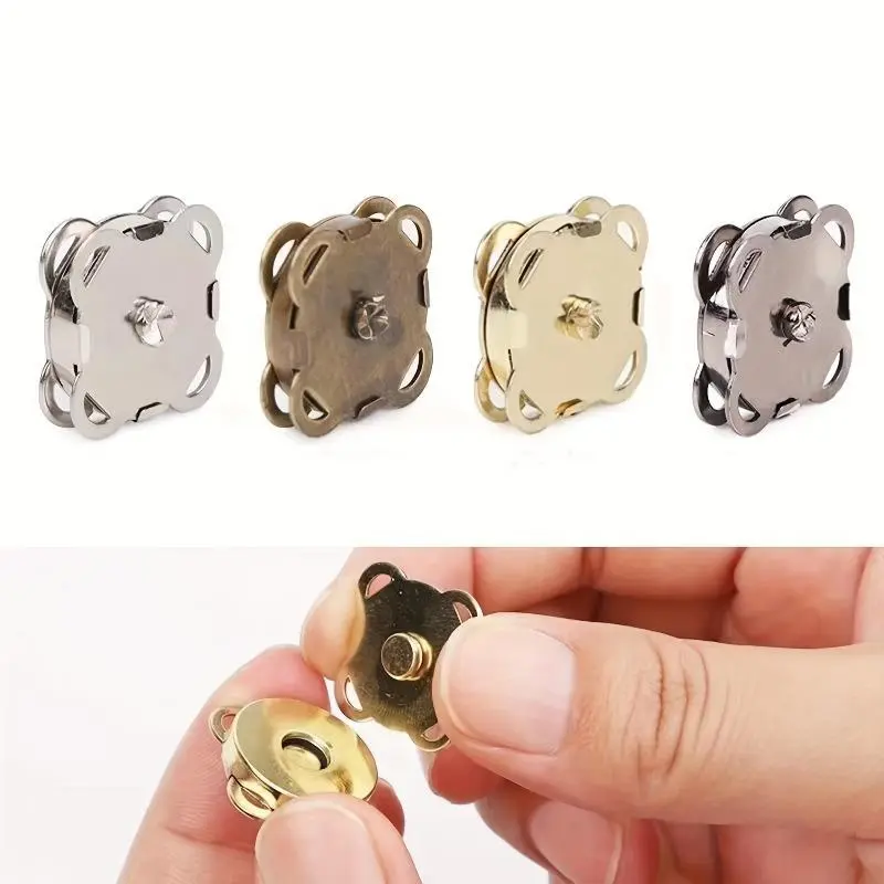 10pcs Bag Magnetic Snap Button Clothes Purse Handbag Magnetic Closure Fastener Sewing Magnetic Snap Button 14mm