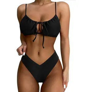 Outdoors & sports SUUKSESS Women High Waisted String Bikini Sets Sexy Two Piece Cutout Swimsuits