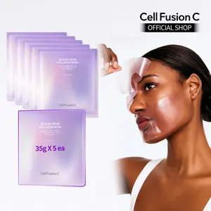 [Cell Fusion C] Glass Skin Collagen Mask | 1.23 oz. x 5 Sheets, Korean Beauty Overnight Face Mask for Dewy Hydrating, Firming & Glowing Skin Moisture