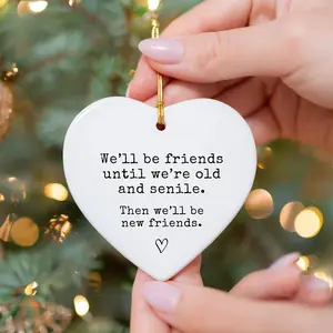 1pc Best Friend Gifts - Gift for Best Friend - BFF Birthday Gift - Christmas Gift for Besties - Funny Gift - Christmas Ornament - Friendship