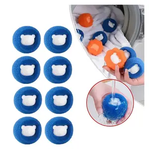 8PCS Washing Machine Cleaner Ball, Powerful Decontamination Magic Sticky Hair Ball, Cat Hair Remover for Clothes, Fur Catcher for Laundry, Pet Hair Remover Washing Machine, Dog Hair Catcher for Washer
