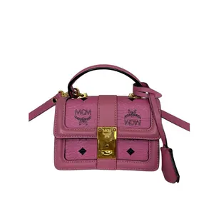 Pre-owned MCM leather Mini Bags Vicetos Logogram Mini Pink Shoulder bag