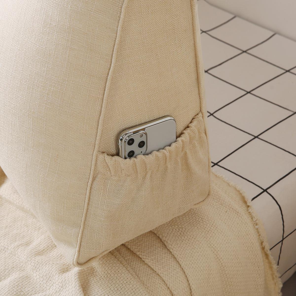 Triangular Positioning Support Pillow Reading Backrest Wedge Pillow Headboard for Day Bed Bunk Bed RV/Trailer for Single Bed Bedroom Sofa,39.3" x 16.7" x 7 ladybug  pillow  pets