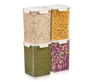 Sorbus Airtight Plastic Food Container, Tall Square 9.45" -4Pk