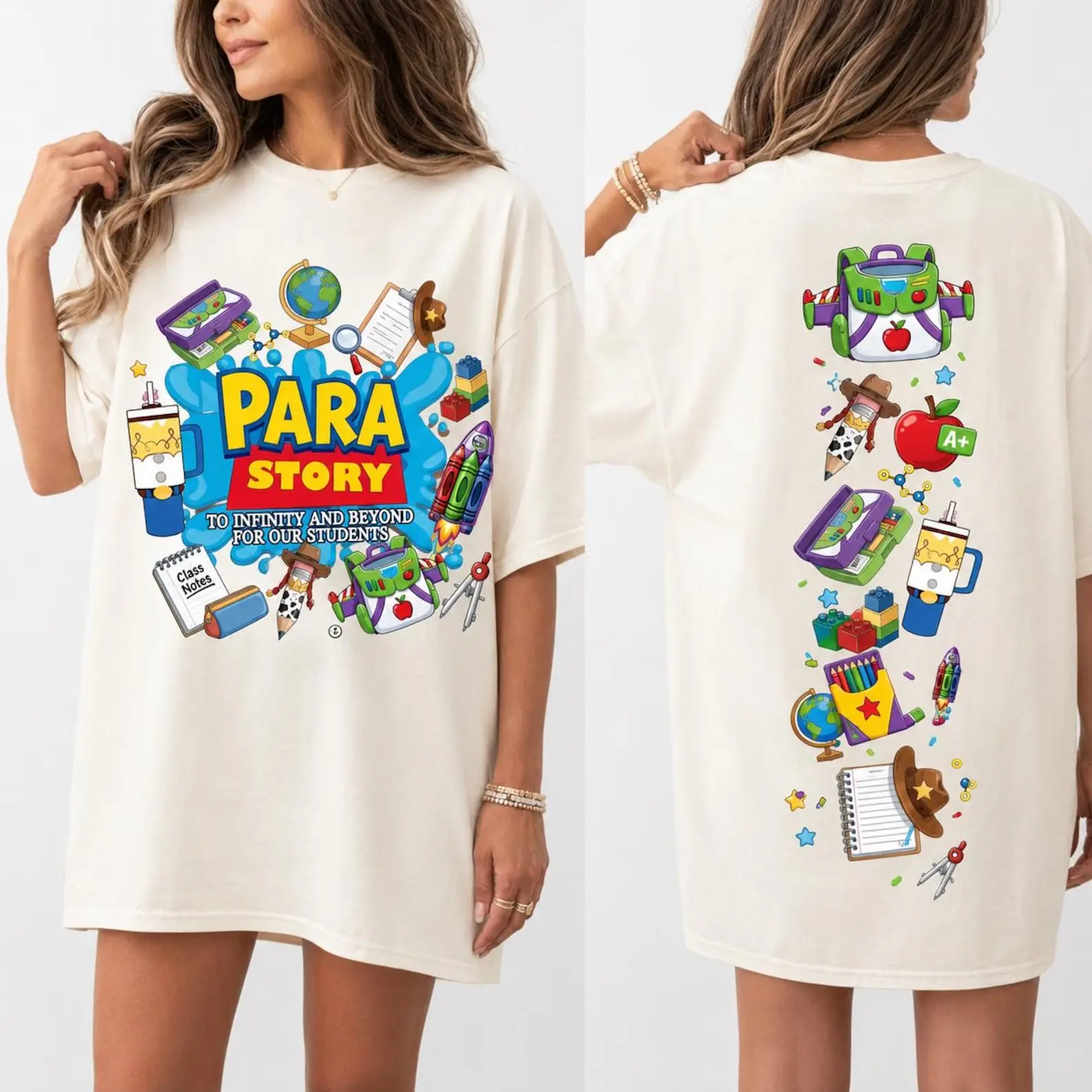 Para Story Shirt, Paraprofessional Gift, Teacher Aide Tee, Classroom Assistant Shirt, Front and Back Print, School Staff Gift