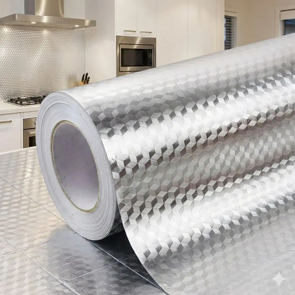 Self-Adhesive Kitchen Countertop Film - Waterproof, Mold & Heat Resistant, Easy Peel and Stick. Versatile Use for Countertops, Cabinets, and Walls. Durable Marble Texture Vinyl, Stain-Proof and Easy to Clean.