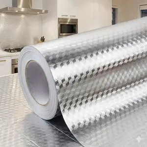 Self-Adhesive Kitchen Countertop Film - Waterproof, Mold & Heat Resistant, Easy Peel and Stick. Versatile Use for Countertops, Cabinets, and Walls. Durable Marble Texture Vinyl, Stain-Proof and Easy to Clean.