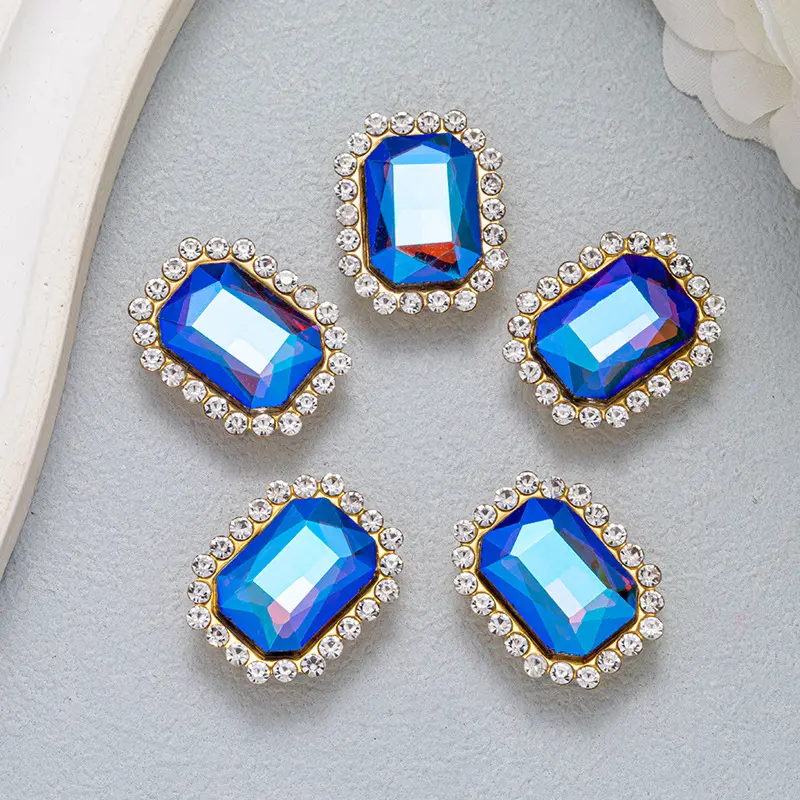 Gold base + dazzling blue (glass)