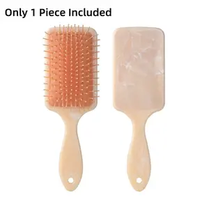 Marble Pattern Cushion Detangling Hair Brush Square Handle Scalp Massage Styling Comb Comfortable Scalp Massage Detangle Hair Without Pulling Pretty and Practical