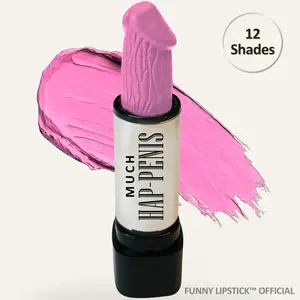 Much Happenis Lipstick | Viral Funny Lipstick | Long-Lasting Hydrating Lipstick | Bachelorette, Bride & Engagement Gift Ideas | Funny Gag Gift, Party Favor & Newly Single Gift | Bold Color | Paraben-Free