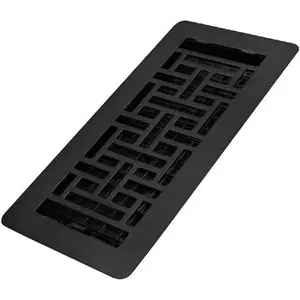 Decor Grates AJH410-BLK Floor Register, 4x10, Black