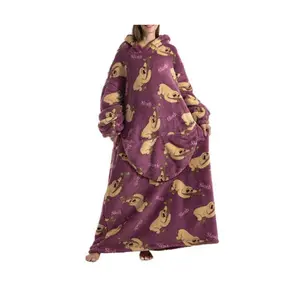 Casual Sweatshirt Oversized Warm Pullover Lazy Sweatshirt Extra Long Blanket Hoodie Wearable Blanket