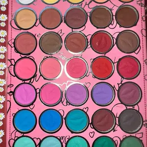 Dolly Boop Mega Eyeshadow Palette for Makeup - Assorted Colors in Circular Pockets - Cosmetic Marble Multi-Color Shadow grwm foundation makeup enthusiast Glam eyeshadow palette
