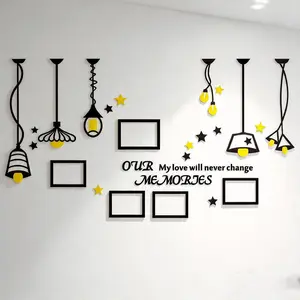 Acrylic DIY Photo Frame Warm 3D Wall Stickers Living Room Bedroom Wall Decoration Wall Stickers Photo Wall Stickers
